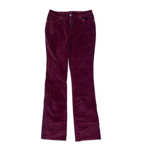 DC2 Burgundy Velvet Straight-Leg Trousers – Size 4 – Excellent Condition